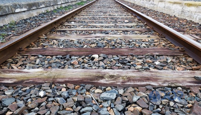 Railtrack ballast that surrounds railroad tracks