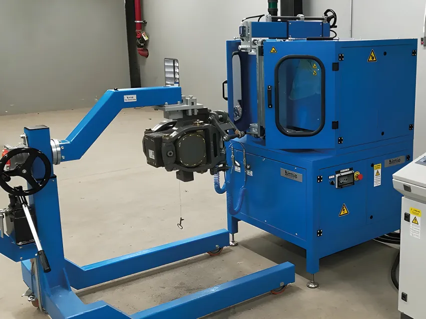 Railway brake testing equipment for brake caliper testing