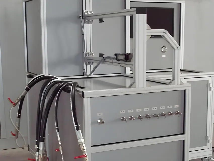 Brake testing equipment for railway brake panel inspection