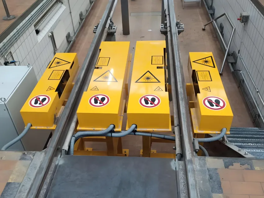 In-track wheel measuring system for wheel profile inspection