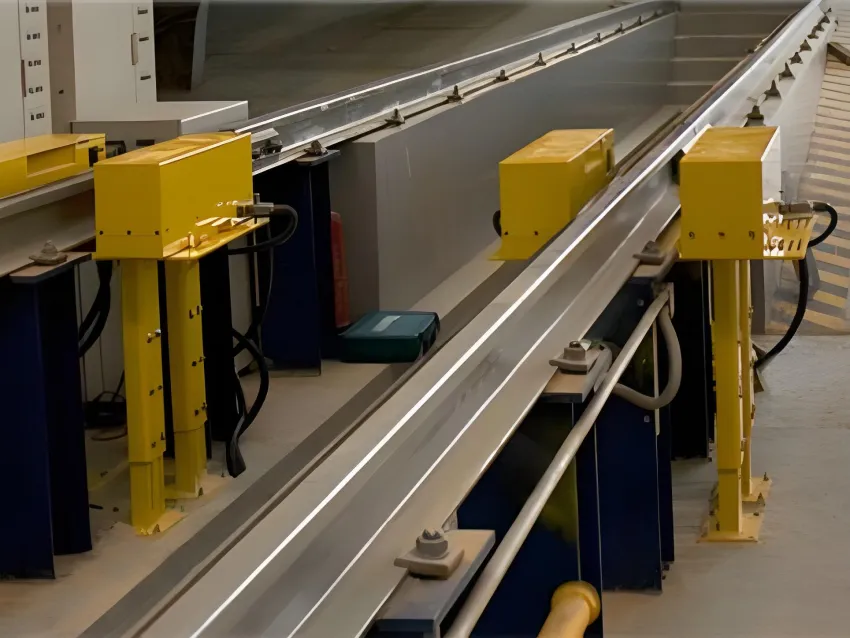 Wheel profile measurement system installed beside depot rails