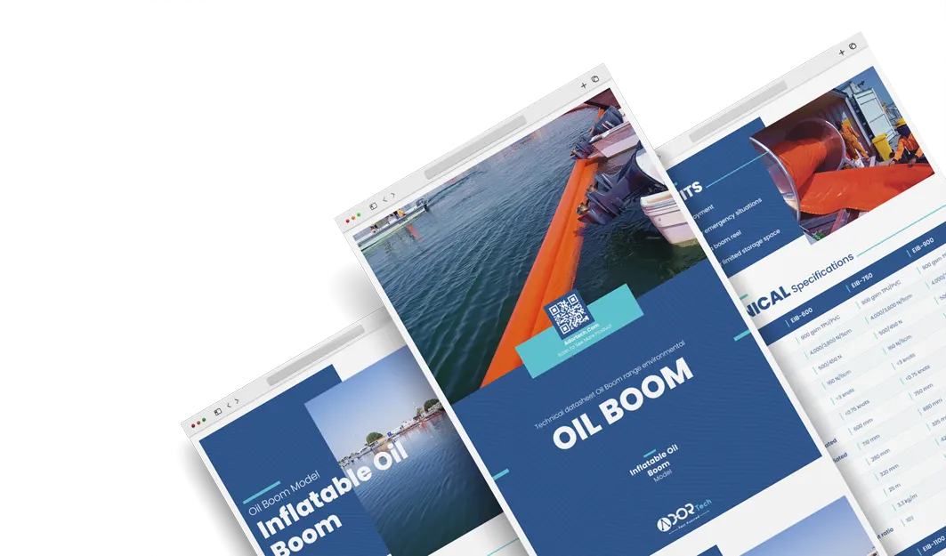 Inflatable oil boom catalog brochure
