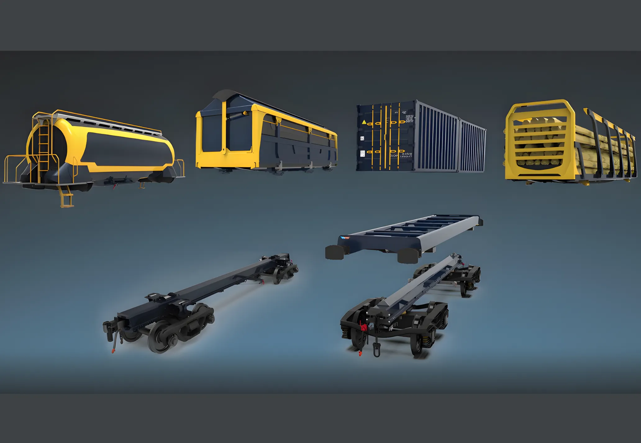 Modular wagon chassis system with interchangeable freight bodies