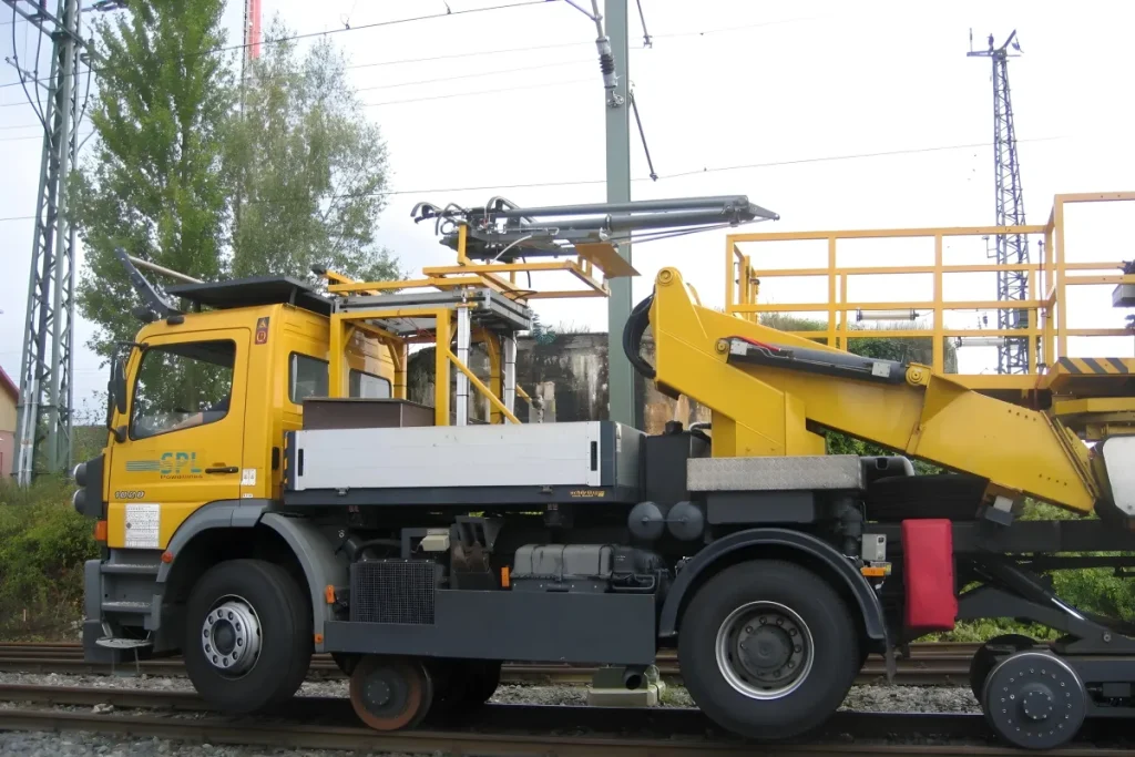 Contact line measuring system for overhead line measurement.