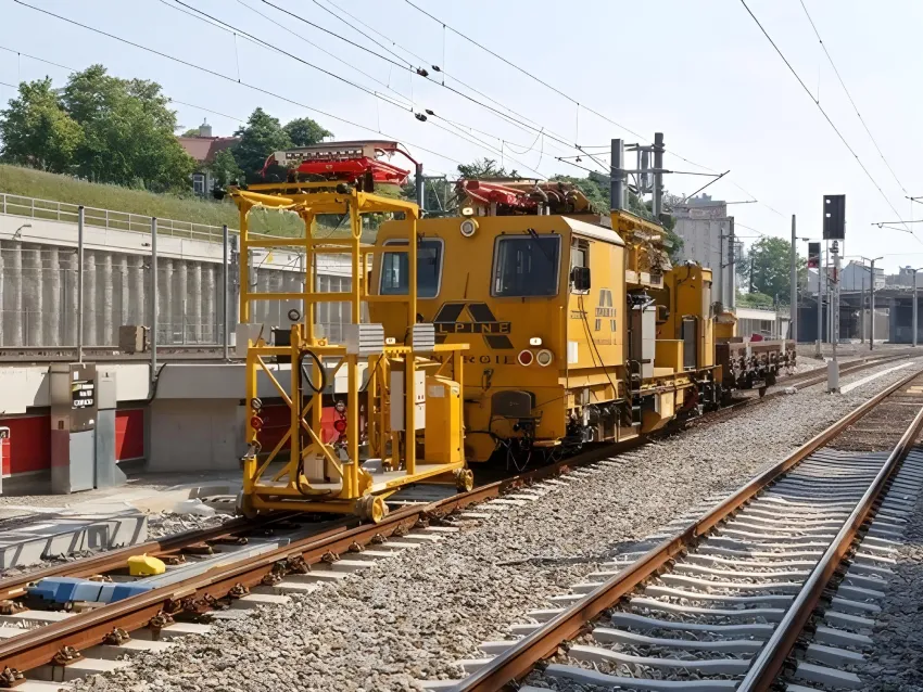 Contact line measuring system on railway tracks for overhead line measurement