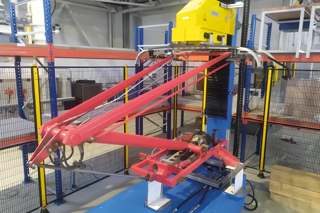 Railway test bench for rolling stock testing equipment and rail vehicle inspection