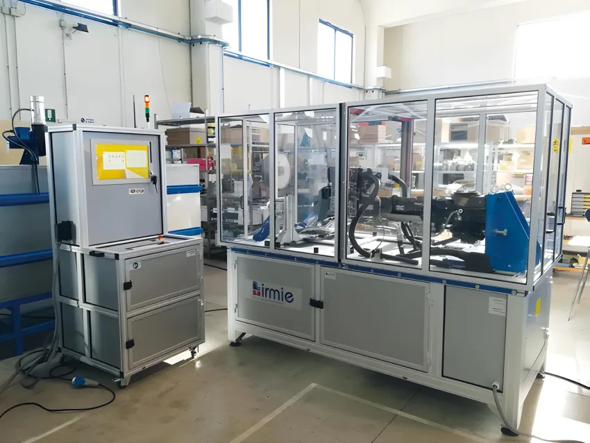 Railway test bench for rolling stock coupler testing and inspection