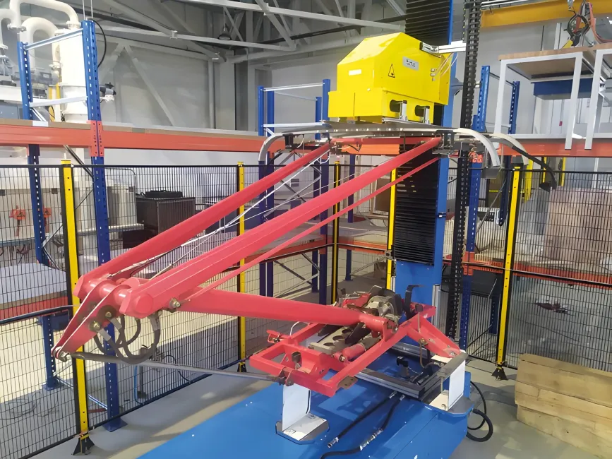 Railway test bench for pantograph testing