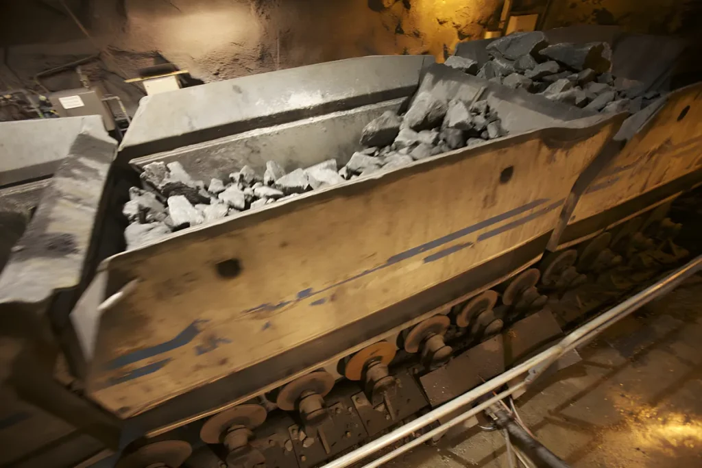 Rock dumper freight wagon carrying stone