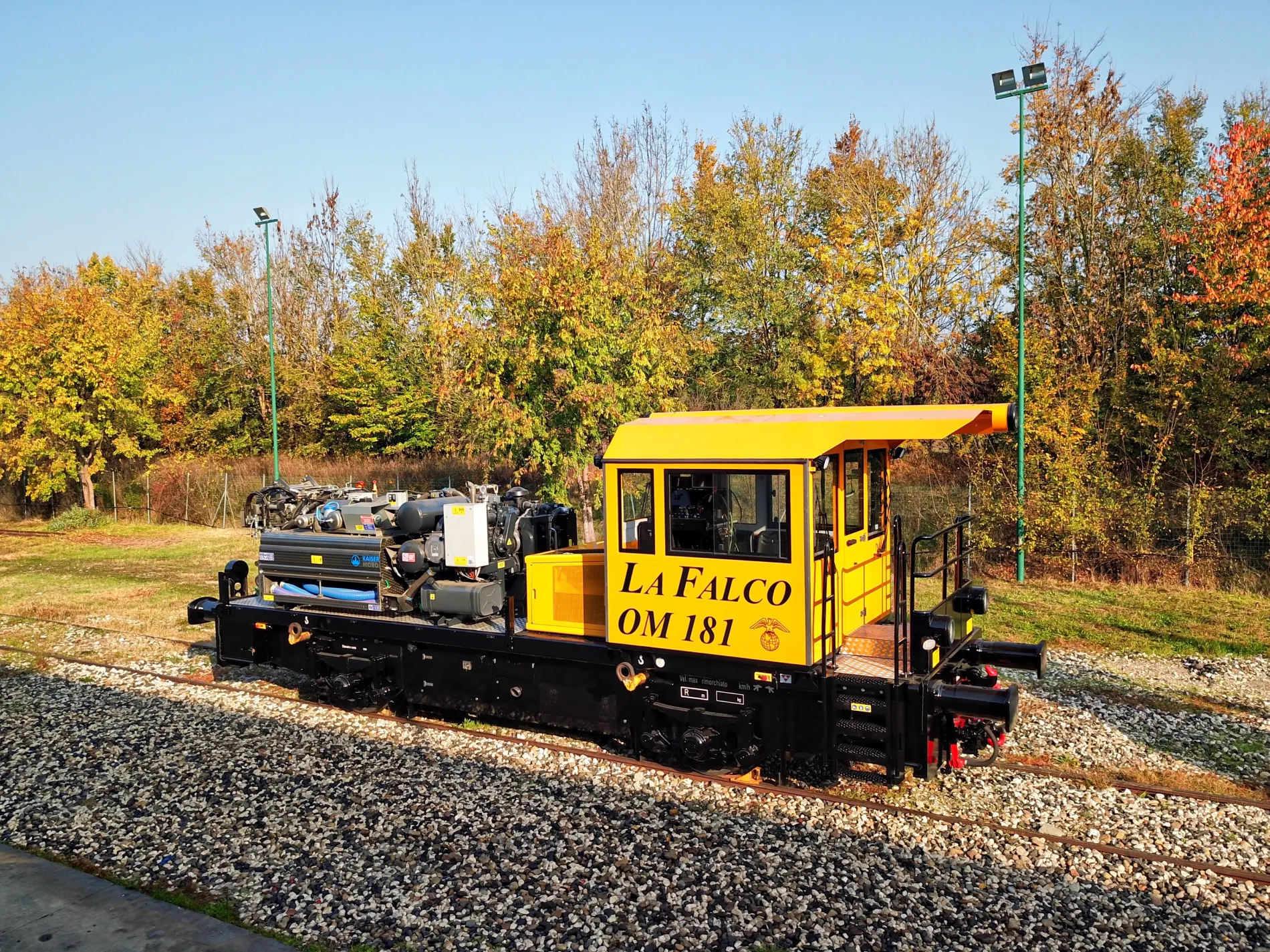 Railway shunter on tracks for rail yard operations, depot work, and industrial freight movement.