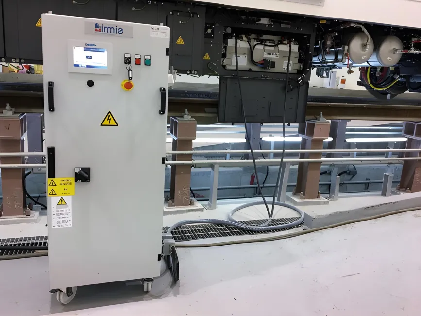 Static converter battery charger for railway power supply