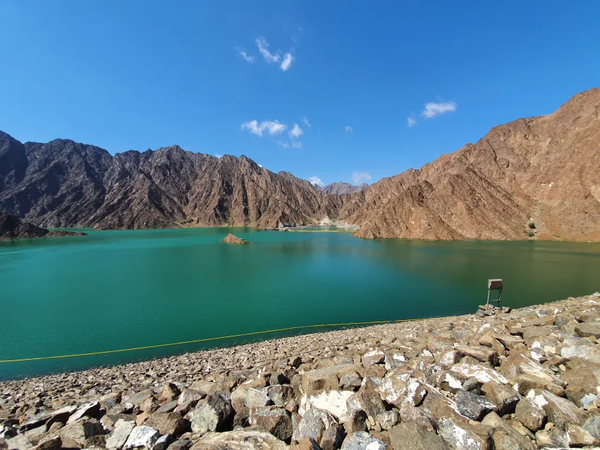 Silt curtain installed in a lake for sediment control