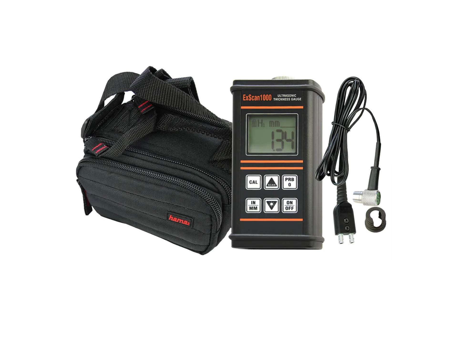 Ultrasonic thickness gauge for wall thickness measurement.